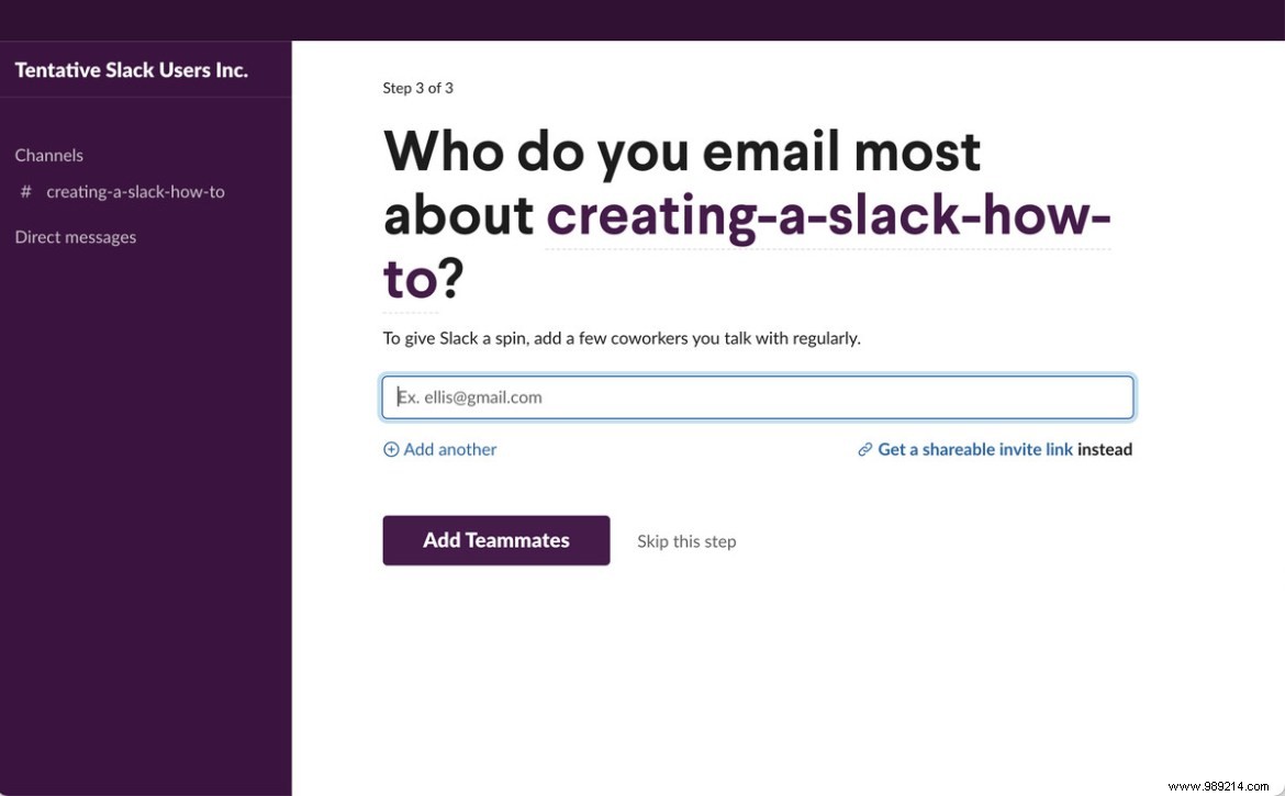 How to set up a Slack account 