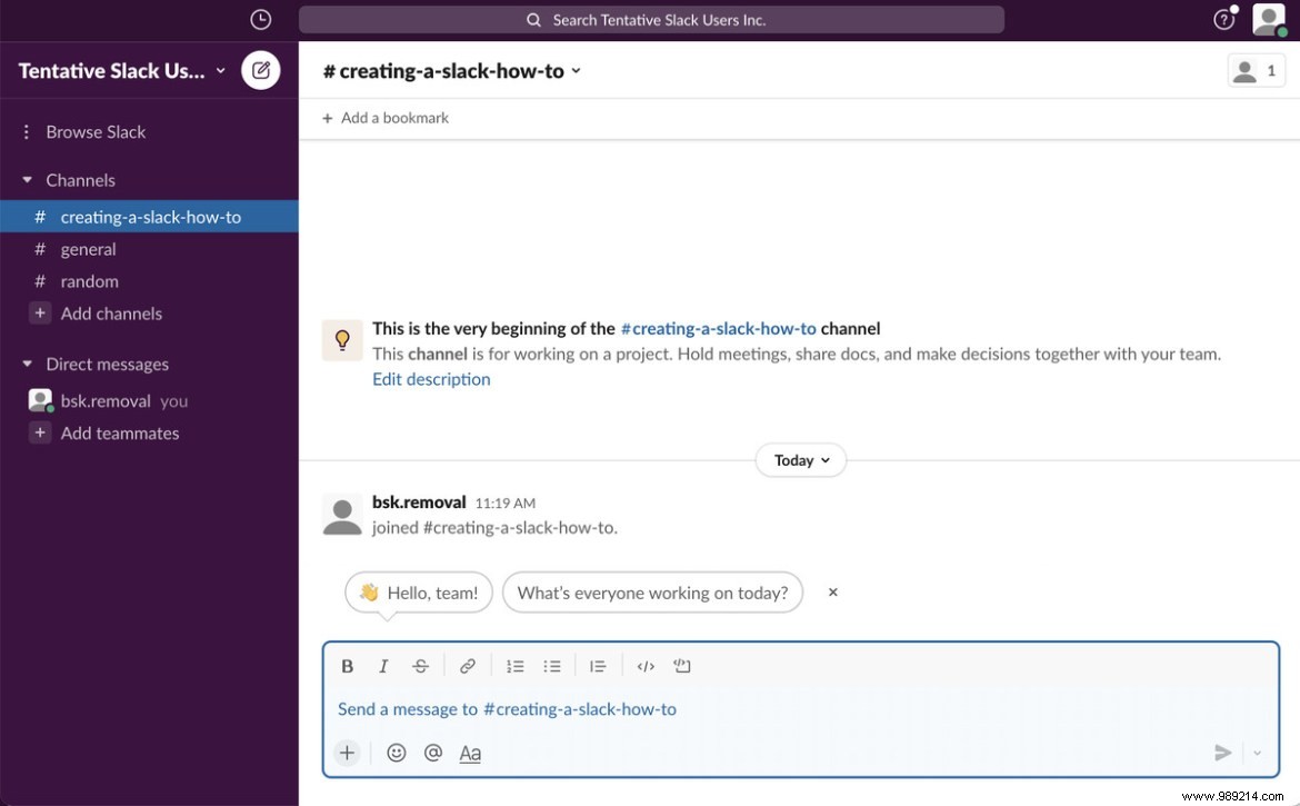 How to set up a Slack account 