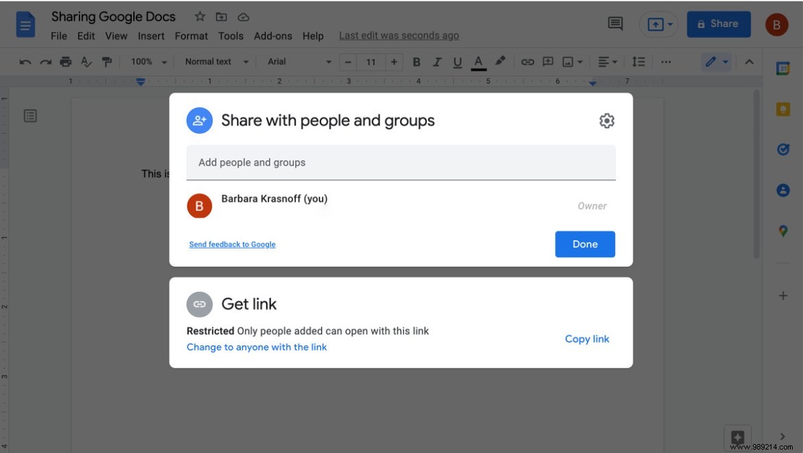 How to Share a Google Doc Privately 