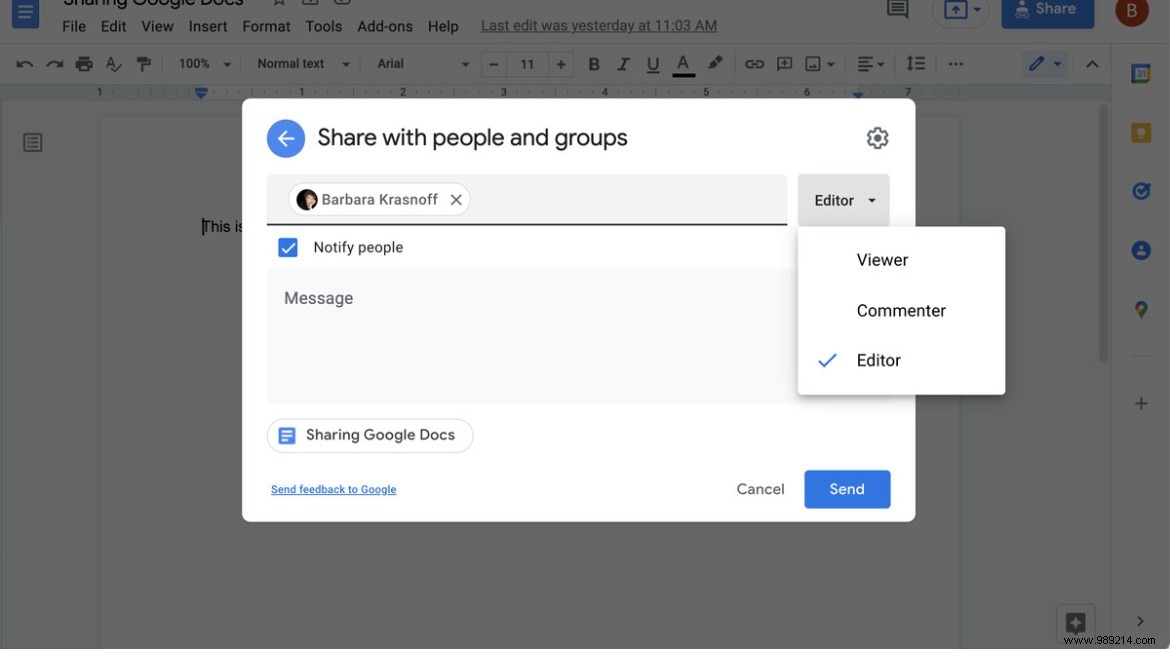 How to Share a Google Doc Privately 