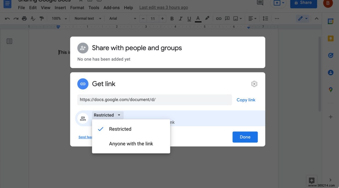 How to Share a Google Doc Privately 