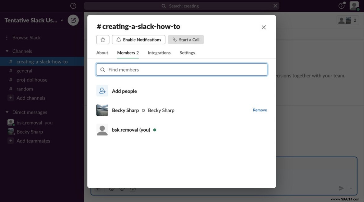 How to use Slack channels 