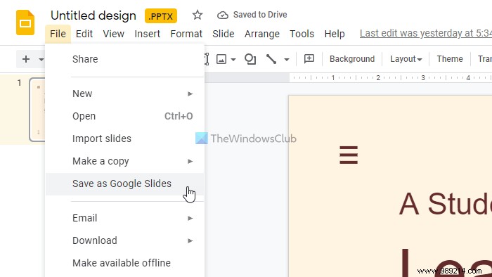 How to import a Canva presentation into Google Slides 