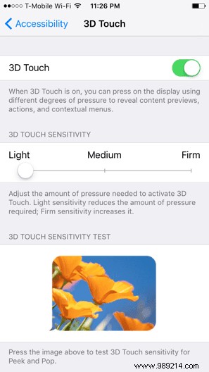 How to Customize Your iPhone 6s 3D Touch Sensitivity 