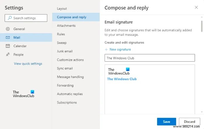 How to add an email signature in Outlook.com 