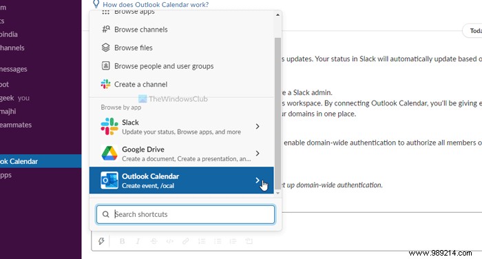 How to Connect Slack to Outlook Calendar 