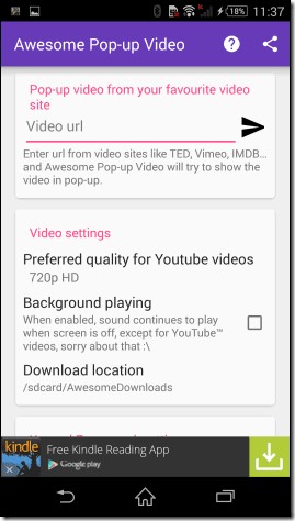 How to Play Any Video on Popup Frame on Android 