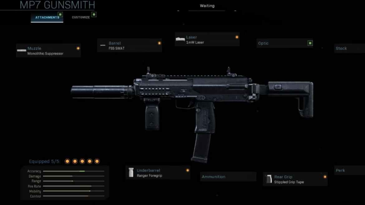 COD Warzone:The Best Warzone MP7 Loadout With Details 