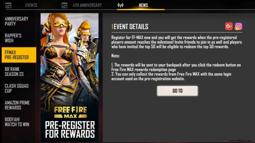 How do I pre-register for Free Fire Max? Sign-up rewards, release date and more revealed 