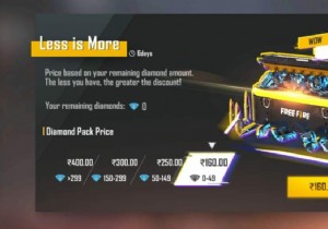 How to get diamonds in the Free Fire Less is More event? 