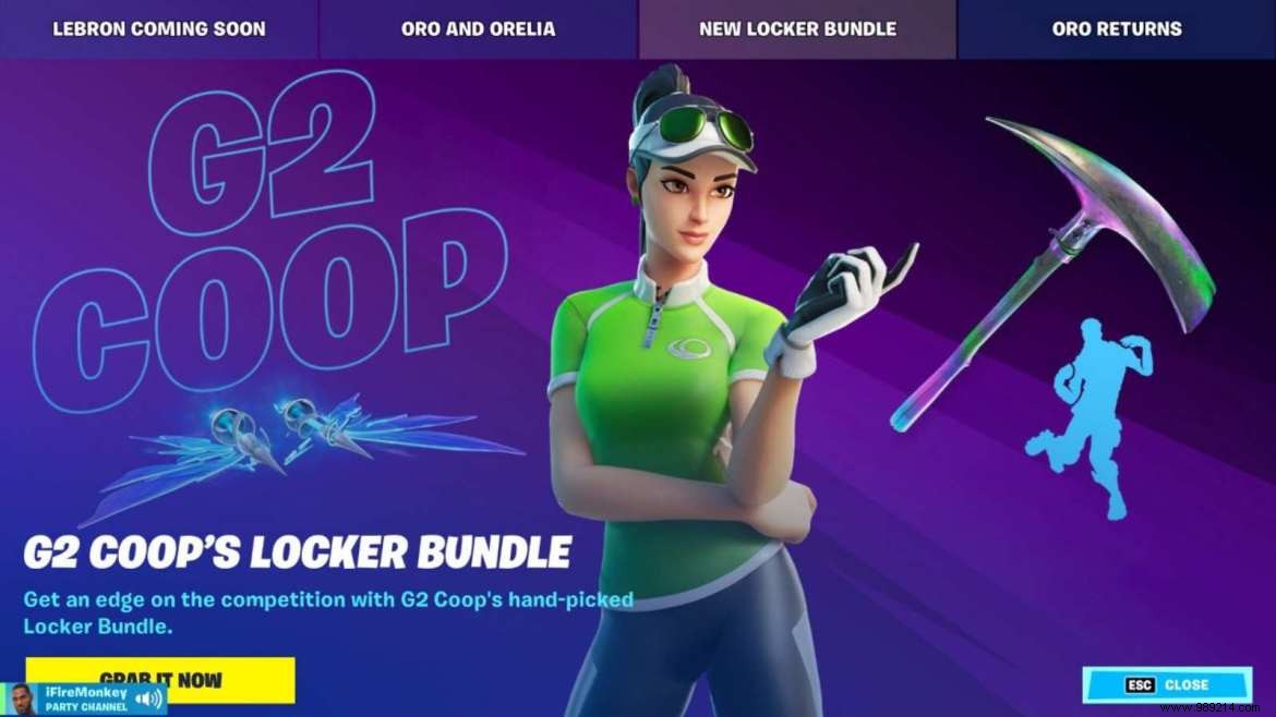 Fortnite G2 Coop Locker Bundle:How to Enter Season 7 