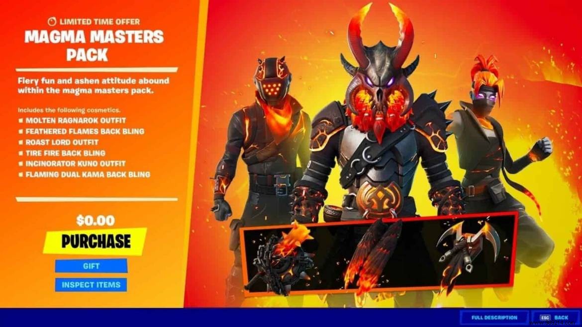 Fortnite Magma Legends pack:new season 7 pack 