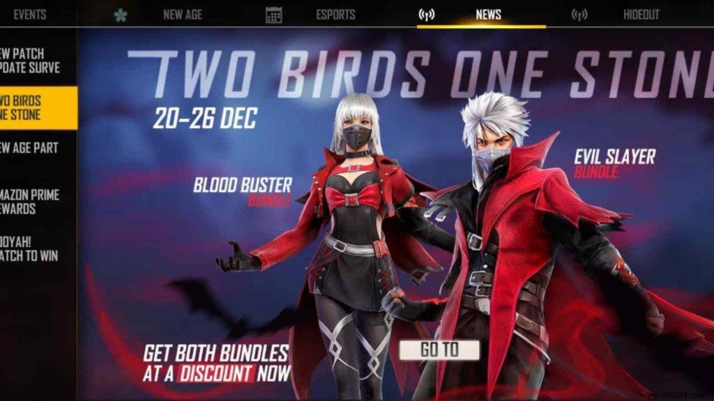 How to get Blood Buster and Evil Slayer Bundle Free Fire? 