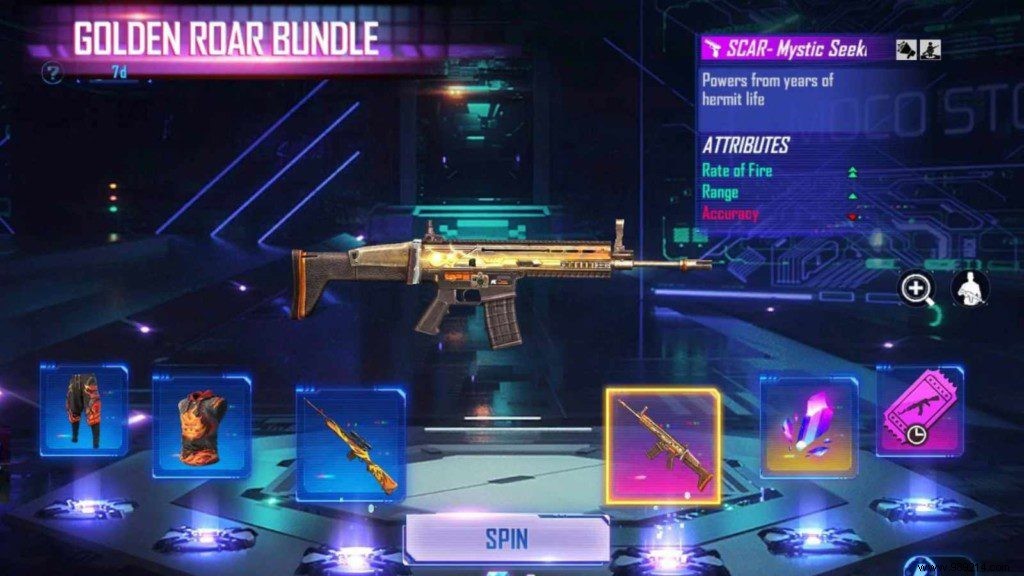 How to get Golden Roar Pack in Free Fire Moco Store? 