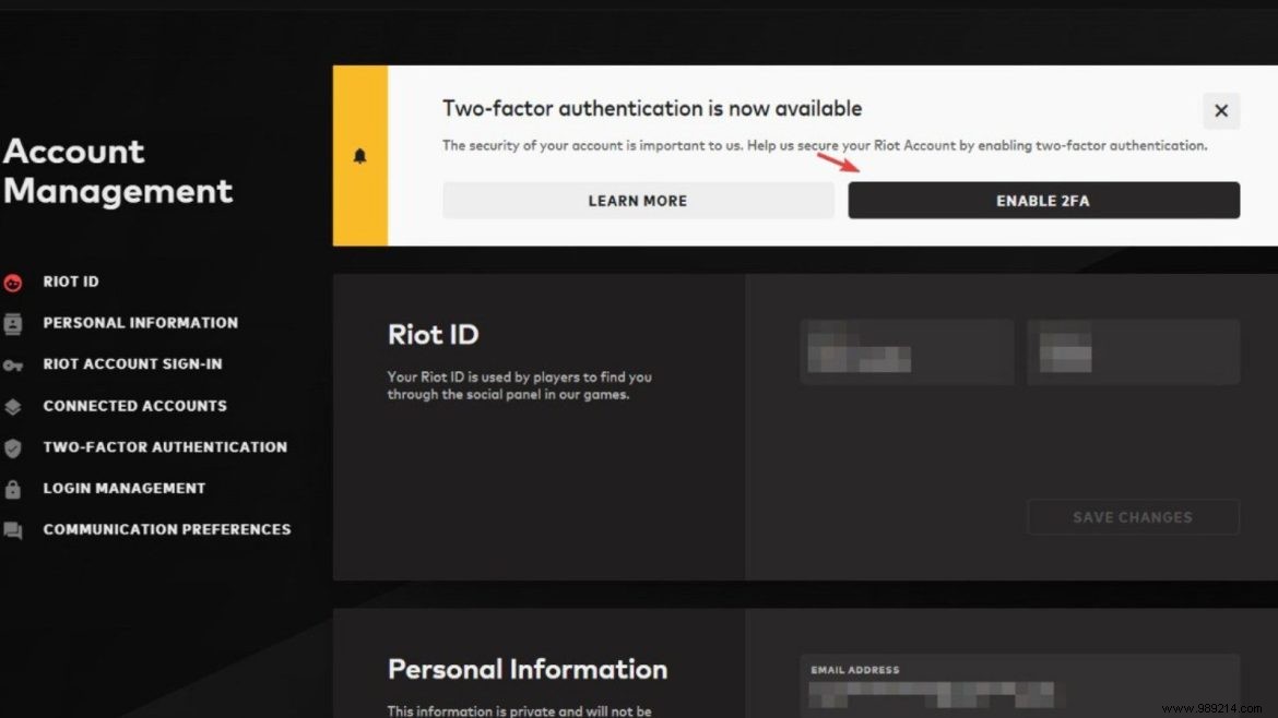 How to enable two-step authentication in Valorant to protect the account 