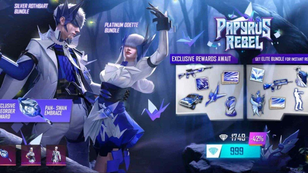 How do I get pre-order rewards for Free Fire Elite Pass Season 45? 