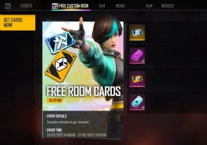 How to get free custom room cards in Free Fire MAX? 