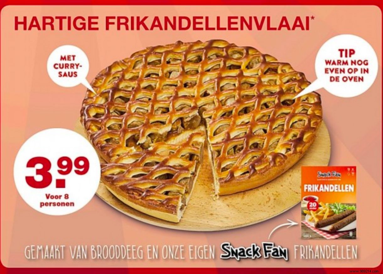 From Friday at Aldi:Frikandellenvlaai 