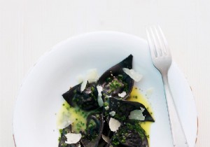 Recipe for ravioli with porcini mushrooms and mussel filling 