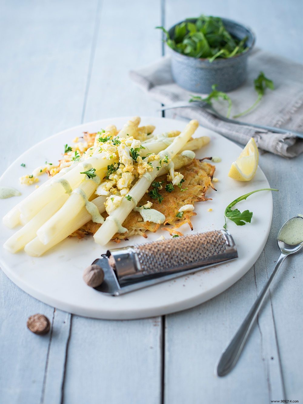 Recipe for rösti with asparagus mimosa 