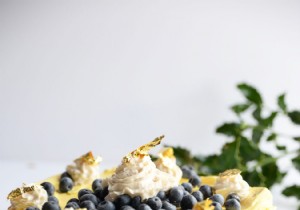 Recipe for lemon tart with blueberries 