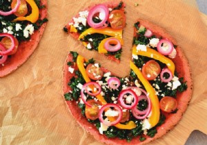 Recipe:tortilla pizza with kale and feta 