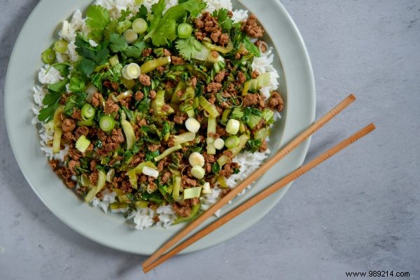 Recipe:Eastern crispy finely chopped with pak choi and basmati rice 