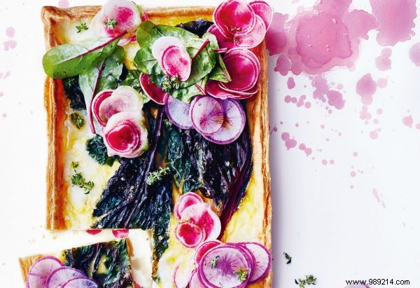 Recipe:rainbow chard pie with roasted garlic 