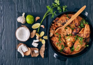 Feast:grilled chicken with coconut and lime 