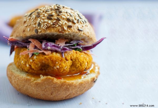 Comfort food recipe:chickpea burger 