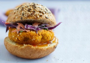 Comfort food recipe:chickpea burger 