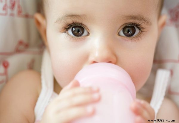 Babies get a lot of plastic in their bodies because of plastic drinking bottles 