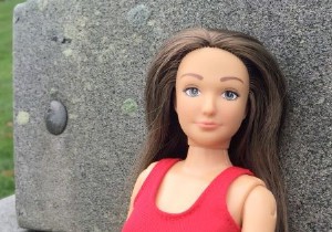 Barbie doll with a realistic body 