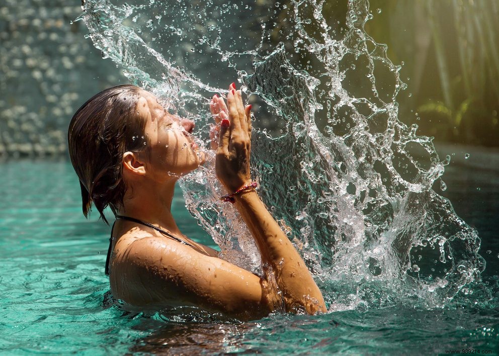 Is swimming with makeup on bad for your skin? 