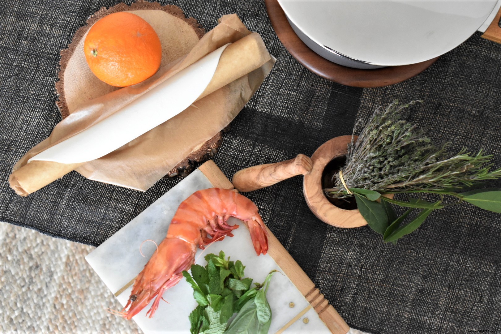 Maho Nabé recipe for Christmas – King prawns with citrus juice 