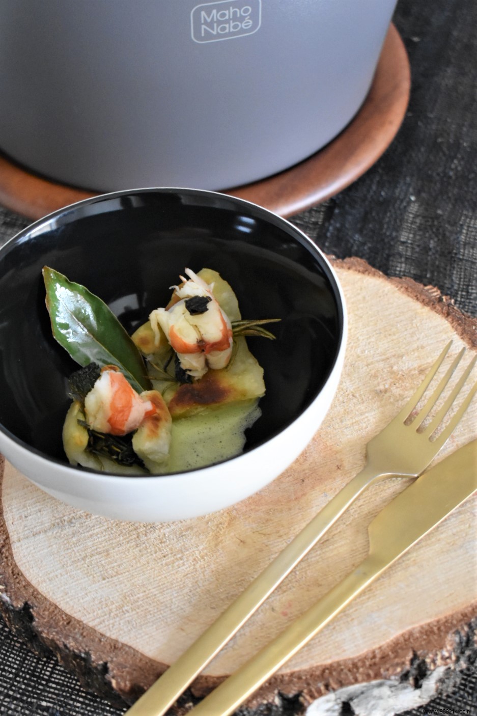 Maho Nabé recipe for Christmas – King prawns with citrus juice 