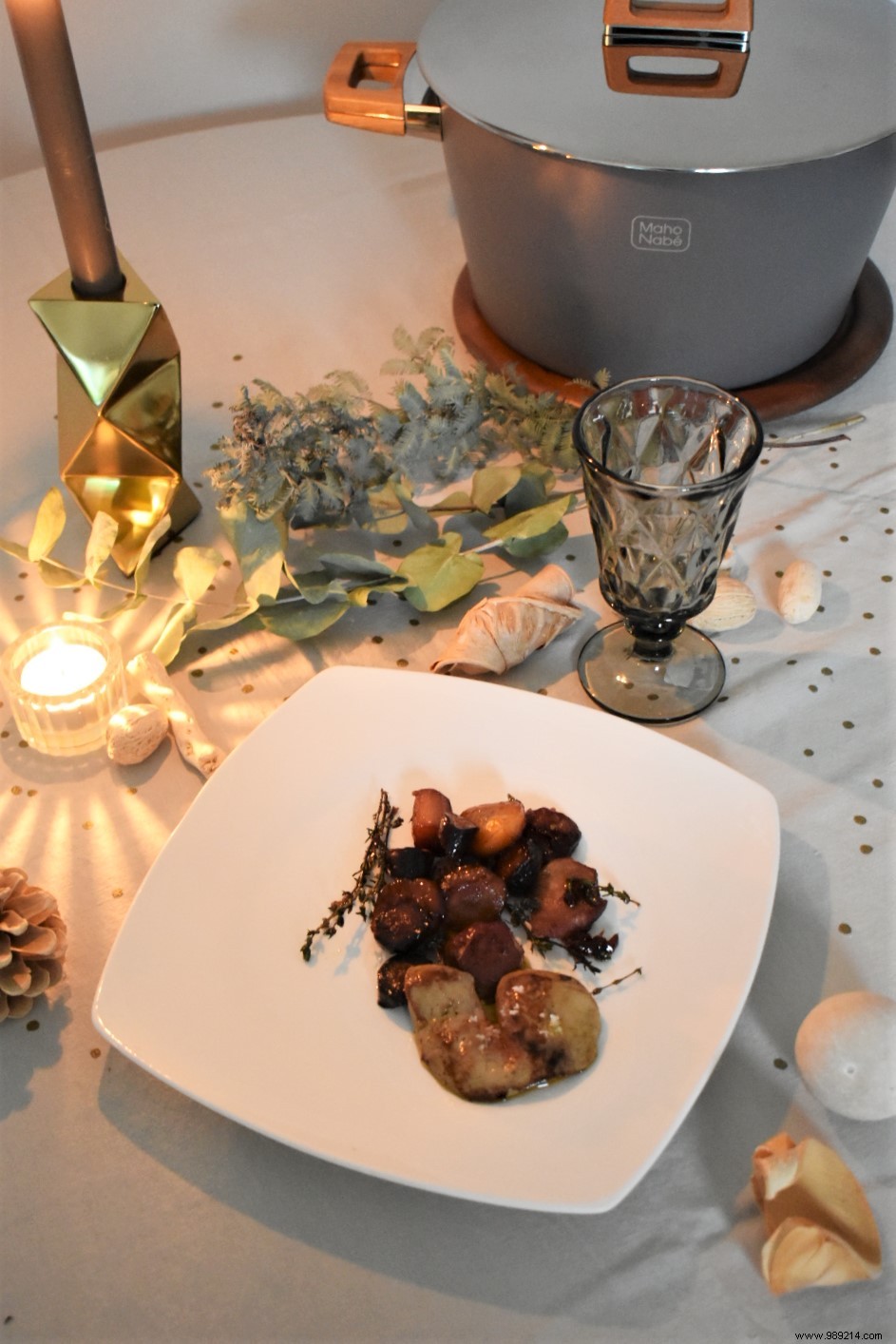 Festive recipe with Maho Nabé – Pan-fried Foie Gras with Caramelized Vegetables 