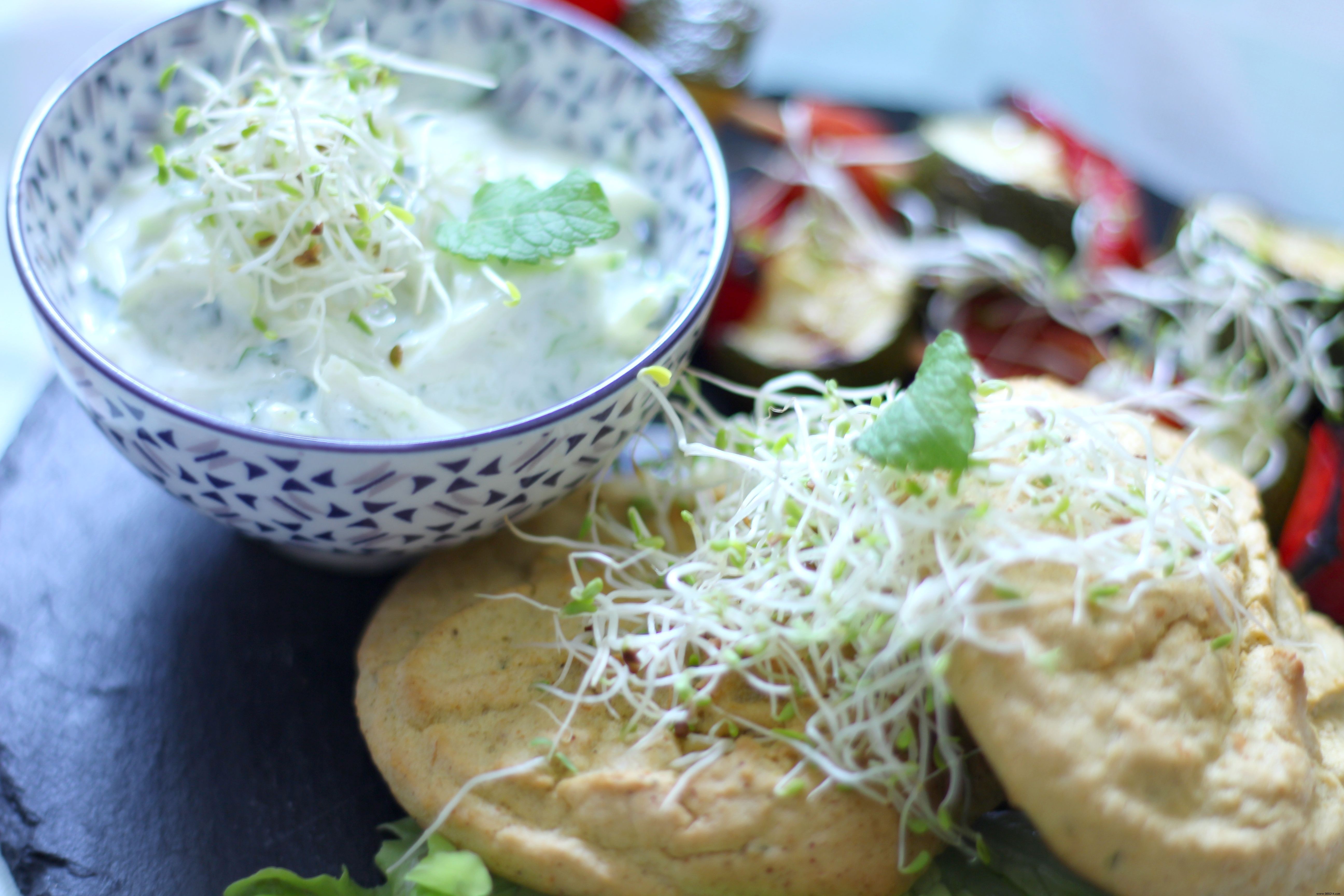 Gluten-free and lactose-free chickpea &vegetable pancakes 