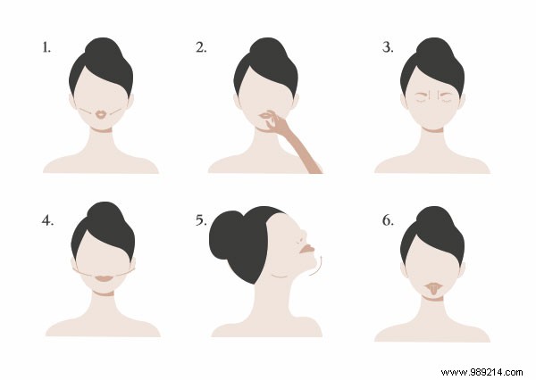 Your skin loses elasticity, go to facial gymnastics! 