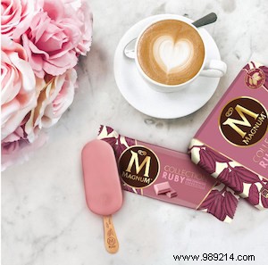 Magnum launches an ice cream with Ruby, a new variant of chocolate 