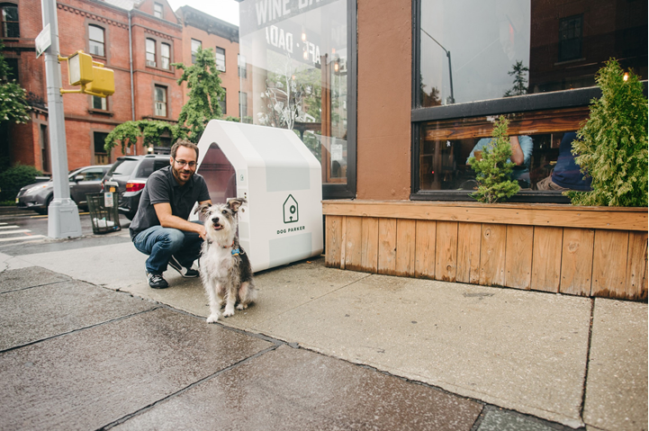 With a Dog Parker you  park  the dog while you shop 