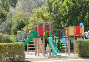 Wooden playground equipment for your garden 