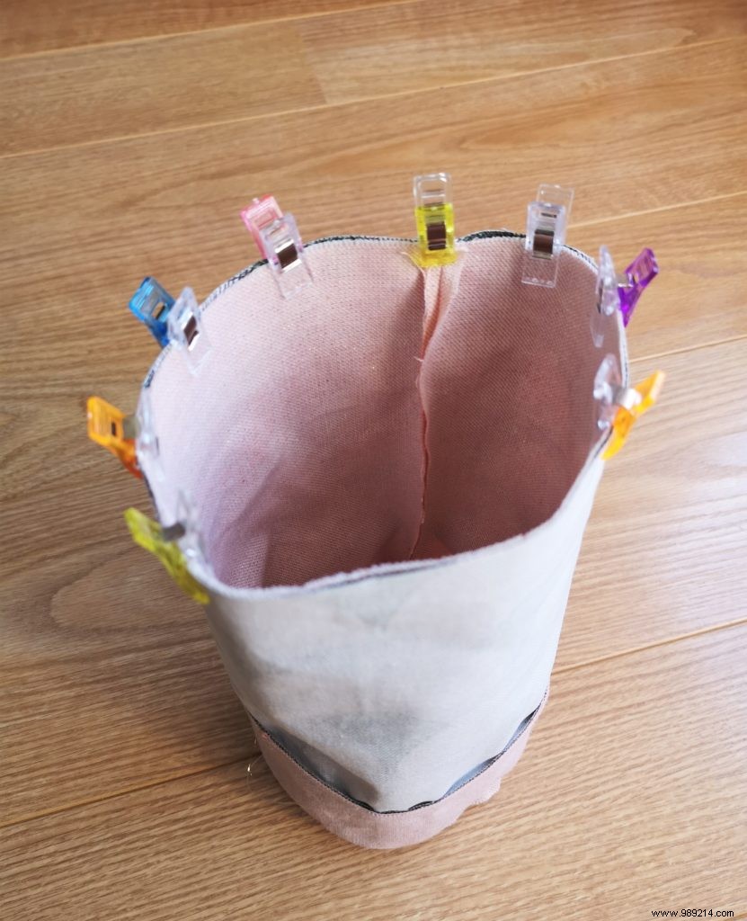 DIY fabric pot cover without a sewing machine? 