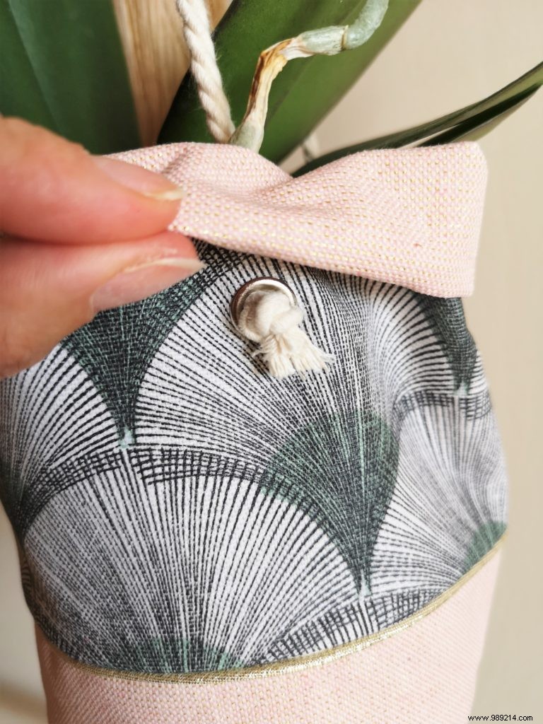 DIY fabric pot cover without a sewing machine? 