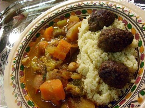 Kofta couscous and merguez 