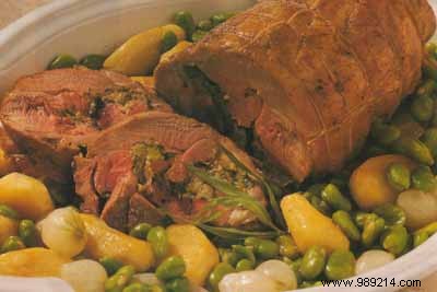 Herbus lamb shoulder stuffed with fine herbs 