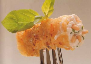 Cannelloni with cream cheese and basil 