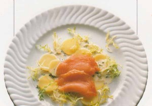 Potato salad with salmon and chervil vinaigrette 