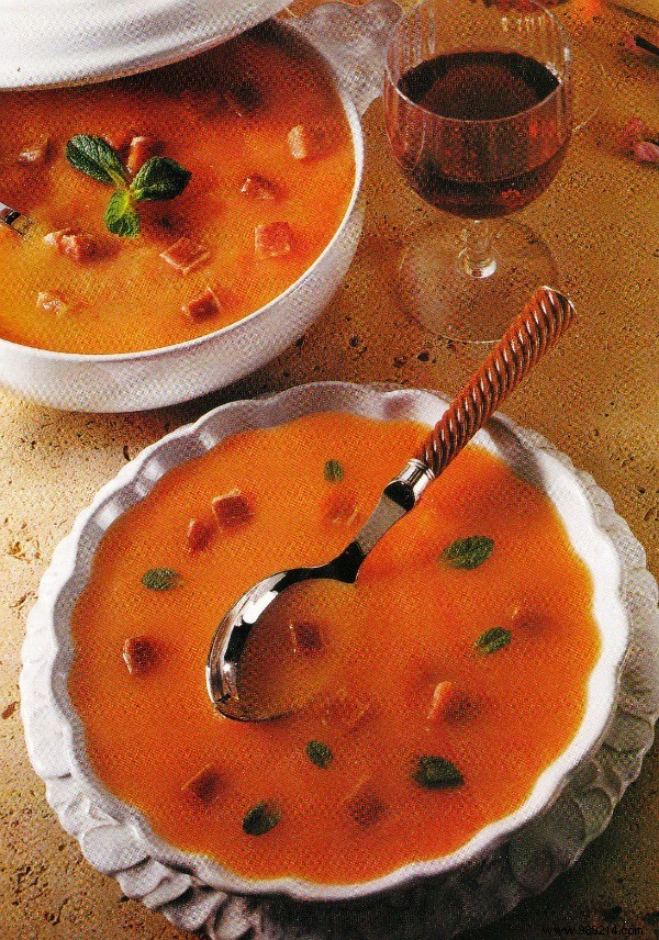 Spiced melon soup 