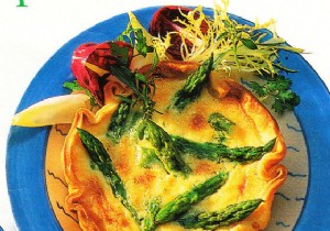 Parmesan quiche with asparagus 